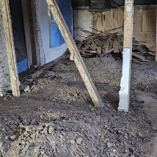 und jede Menge Schlacke & Dreck aus der Decke!